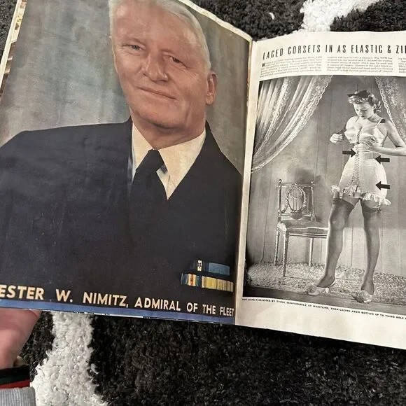 Vintage Handmade Movie Star Celebrity WW2 Magazine Clippings Scrapbook 40’s